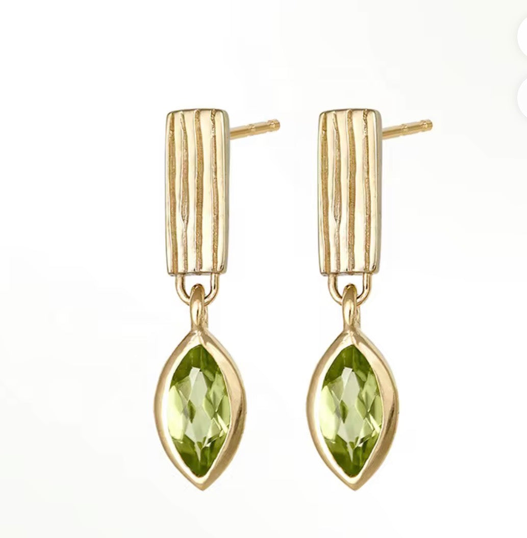 Peridot Drop Earring