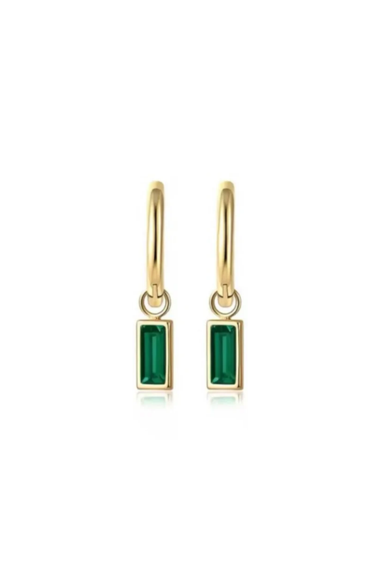 Emerald drop Earring