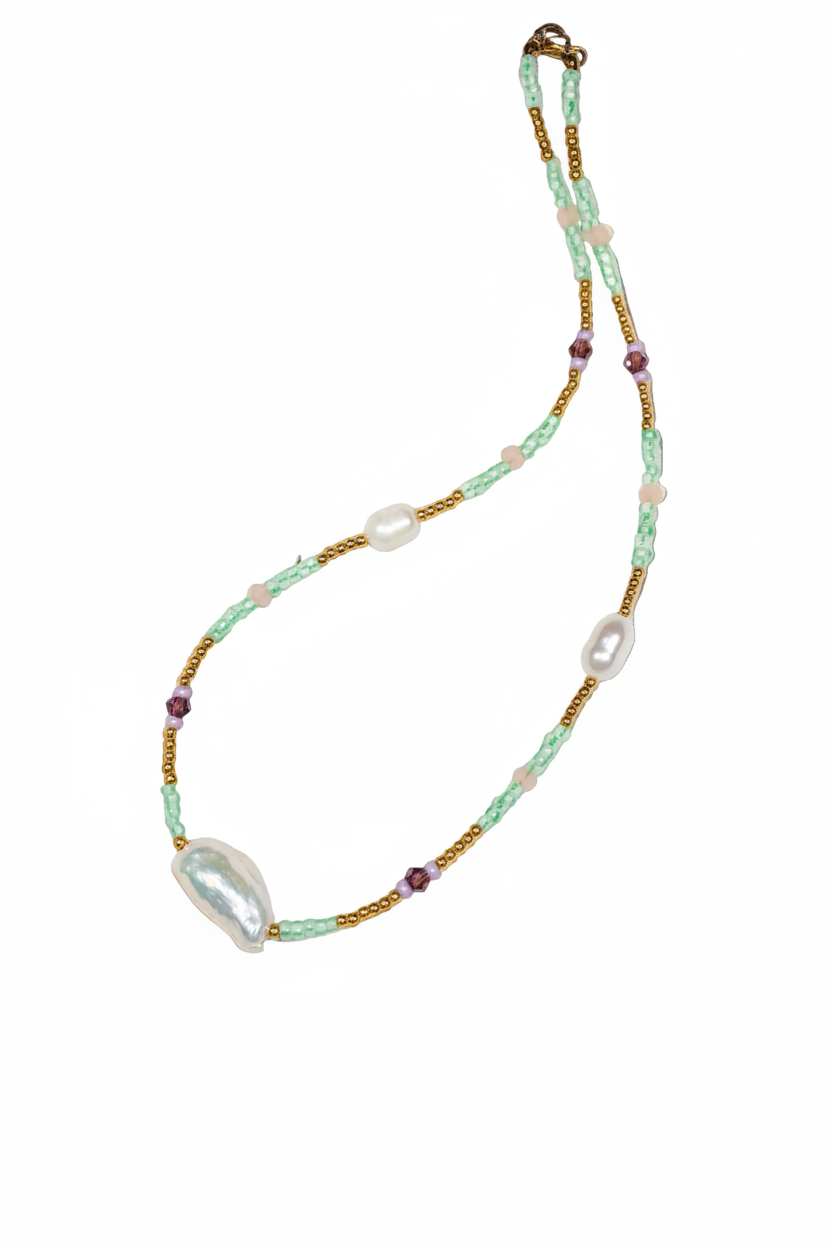 Aqua Pearl Necklace