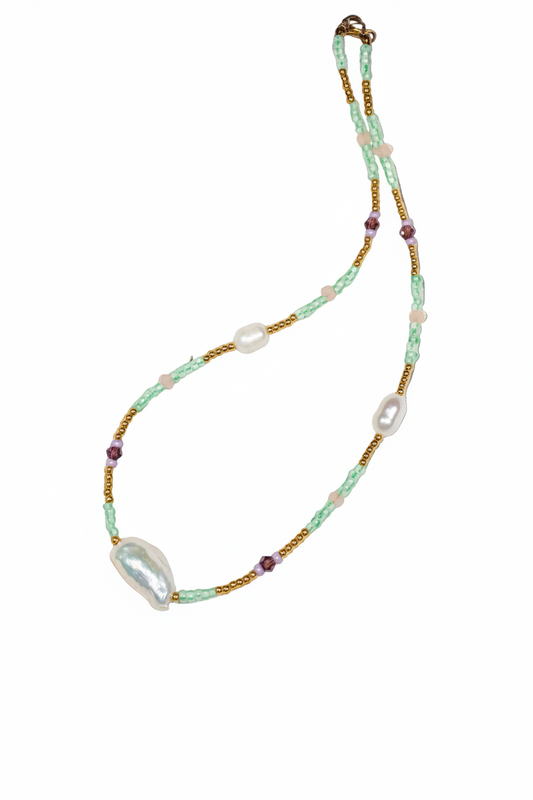 Aqua Pearl Necklace